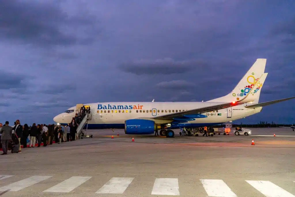 Bahamasair plane boarding for Miami